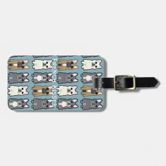 French Kisses, Frenchies Gepäckanhänger (Vorderseite horizontal)