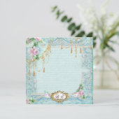 French Lace Tassels & Script Writing Einladung (Stehend Vorderseite)