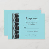 French Lace UAWG (türkis) RSVP Karte (Vorne/Hinten)