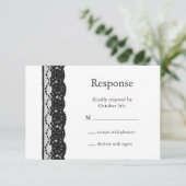 French Lace UAWG (weiß) RSVP Karte (Stehend Vorderseite)