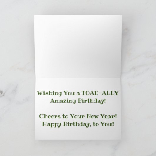 "French Lake Toad" Geburtskarte Karte (Innenseite)