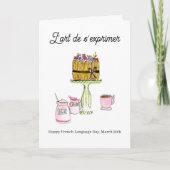 French Language Day March 20 Charlotte Russe Karte (Vorderseite)