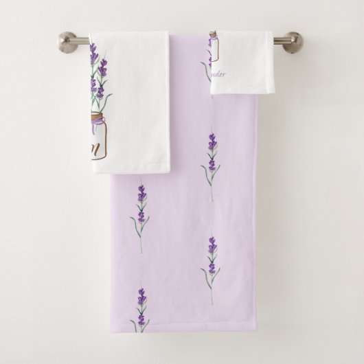 French Lavender Botanical Badhandtuch Set (Insitu)