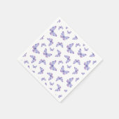 French Lavender Butterfly Pattern Serviette (Ecke)