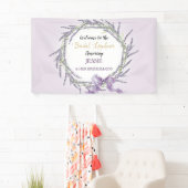 French Lavender Floral Wreath Bridal Luncheon Banner (Insitu)