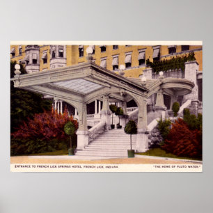 French Lick Indiana Springs Hotel Eintritt Poster