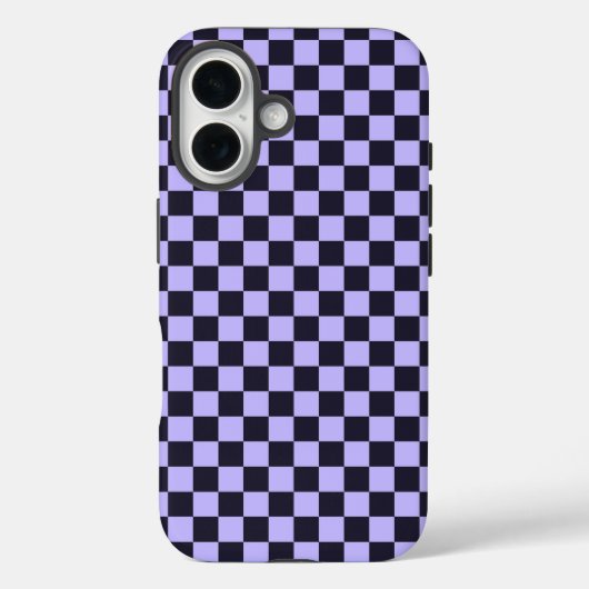 French lilac checkerboard pattern Case-Mate iPhone hülle (Rückseite)