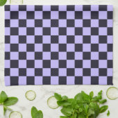 French lilac checkerboard pattern geschirrtuch (Gefaltet)