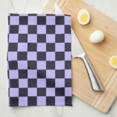 French lilac checkerboard pattern geschirrtuch (Viertel Falte)