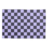 French lilac checkerboard pattern kissenbezug (Rückseite-Links)