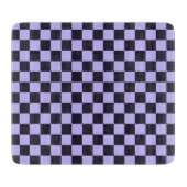 French lilac checkerboard pattern schneidebrett (Vorderseite)