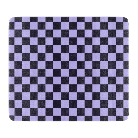 French lilac checkerboard pattern schneidebrett (Vorderseite)