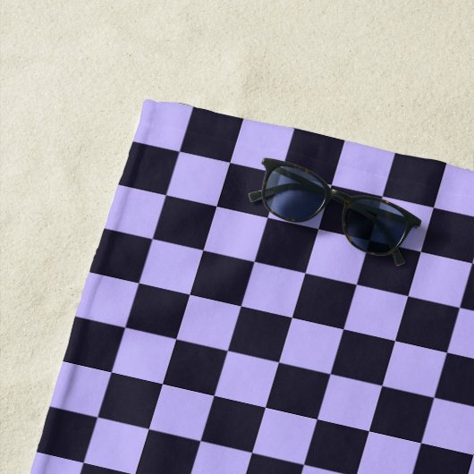 French lilac checkerboard pattern strandtuch (Beispiel)