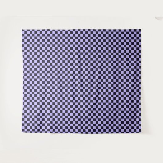 French lilac checkerboard pattern wandteppich (Vorderseite (Horizontal))