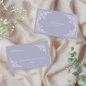 French Lilac Elegant Blank Tischnummer Platzkarte