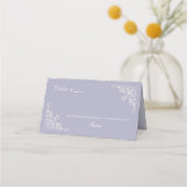 French Lilac Elegant Blank Tischnummer Platzkarte (Vorderseite)
