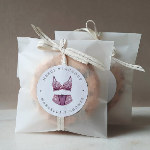 French Lingerie Dusche Danke für den Classic Round Runder Aufkleber