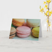 French macaron greeting card karte (Gelbe Blume)