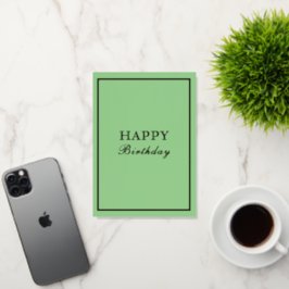 French Macaron Happy Birthday Green