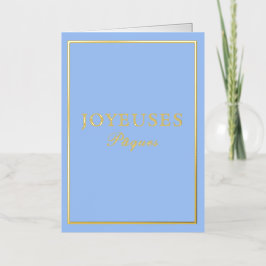 French Macaron Joyeux Paques Blue