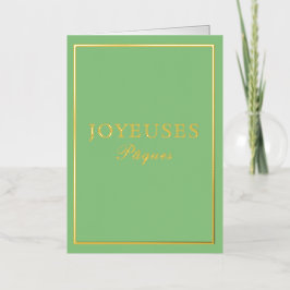 French Macaron Joyeux Paques Green