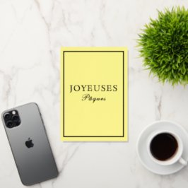 French Macaron Joyeux Paques Yellow