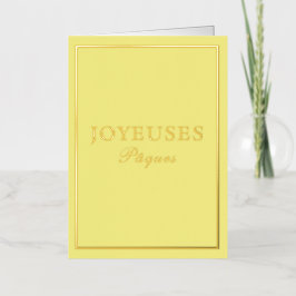French Macaron Joyeux Paques Yellow