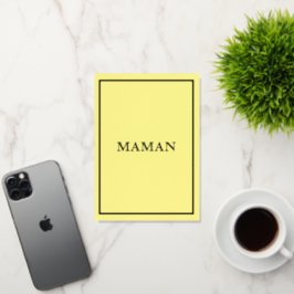 French Macaron Maman Yellow