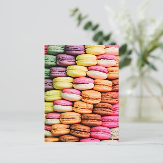 French macaron postkarte (Stehend Vorderseite)