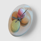 French Macarón Runde Wanduhr (Winkel)