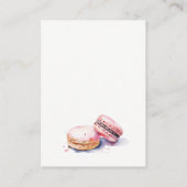 French Macarons Bäckerei Bücher für Babydusche Begleitkarte (Rückseite)