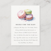 French Macarons Bäckerei Bücher für Babydusche Begleitkarte (Vorderseite)