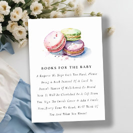 French Macarons Bäckerei Bücher für Babydusche Begleitkarte