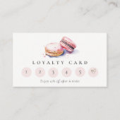 French Macarons Bakery 6 Punch Loyalty Card Visitenkarte (Vorderseite)