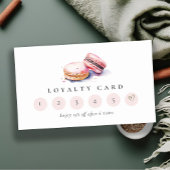 French Macarons Bakery 6 Punch Loyalty Card Visitenkarte