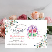 French Macarons Blume Kinderdusche Einladung