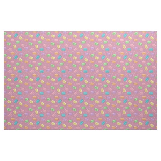 French Macarons Dusty Pink Dessert Pattern Stoff (Fat Quarter (45,7 x 55,9 cm))