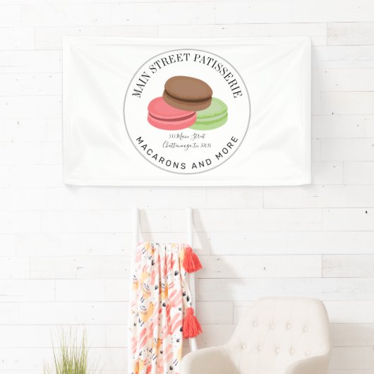 French Macarons Food Business Restaurant Banner (Insitu)