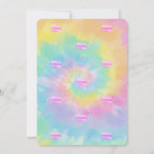 French Macarons Gefärbte Krawatte Babydusche Einladung (Rückseite)