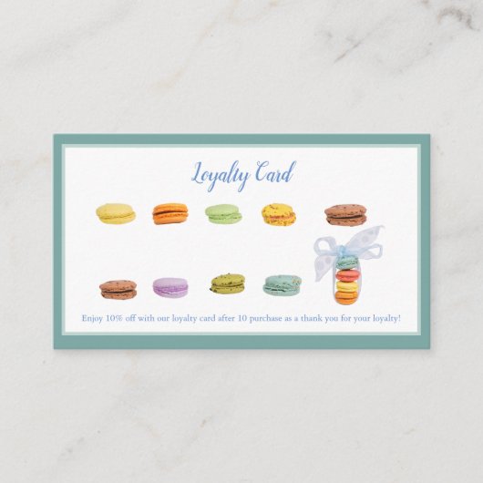 French Macaroons Bakery Treuekarte (Vorderseite)