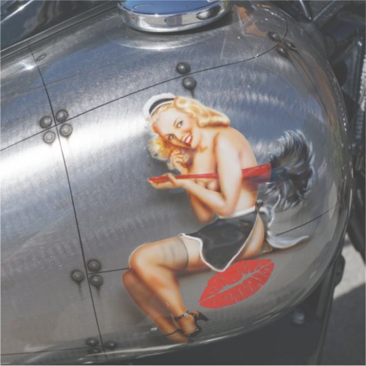 FRENCH MAID RETRO Big Sticker (Vorderseite)