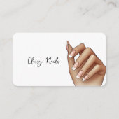 French Manicure Nails Hand Nail Tech Visitenkarte (Vorderseite)