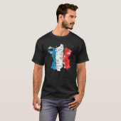French Map Travel Souvenir France Flag Love Paris  T-Shirt (Vorne ganz)