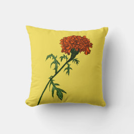 French Marigold Blume Art Gardener Kissen