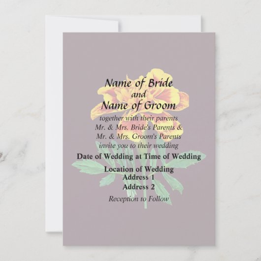 French Marigold Einladung (Vorderseite)