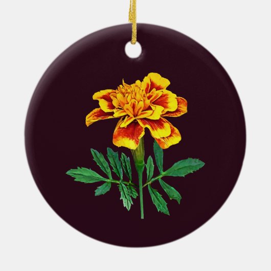 French Marigold Keramik Ornament (Hinten)
