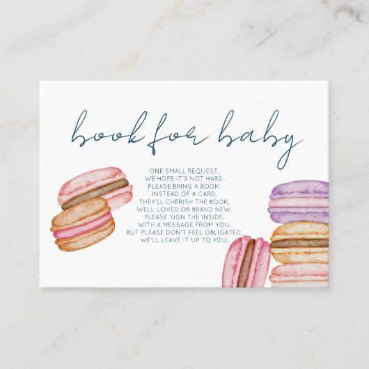 French Market - Macaroons - Book For Baby Insert Platzkarte (Vorderseite)