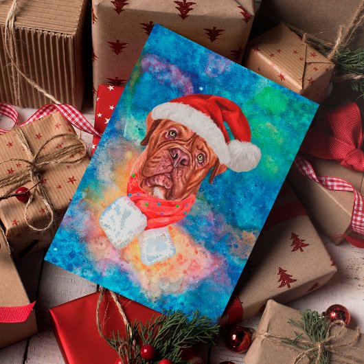 French Mastiff Breed Dog Weihnachten