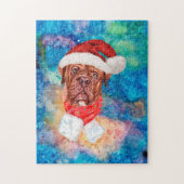 French Mastiff Breed Dog Weihnachten Puzzle (Vertikal)