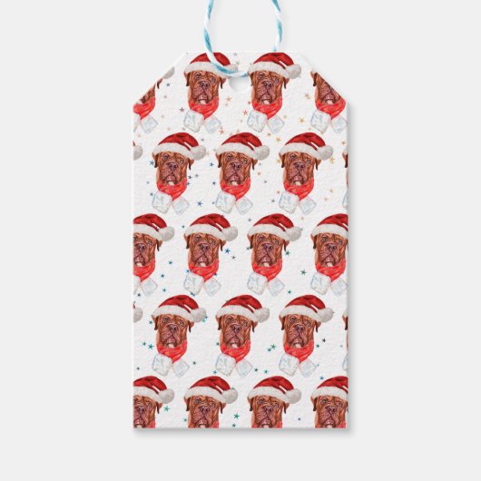 French Mastiff Dog Breed Christmas Geschenkanhänger (Vorderseite)